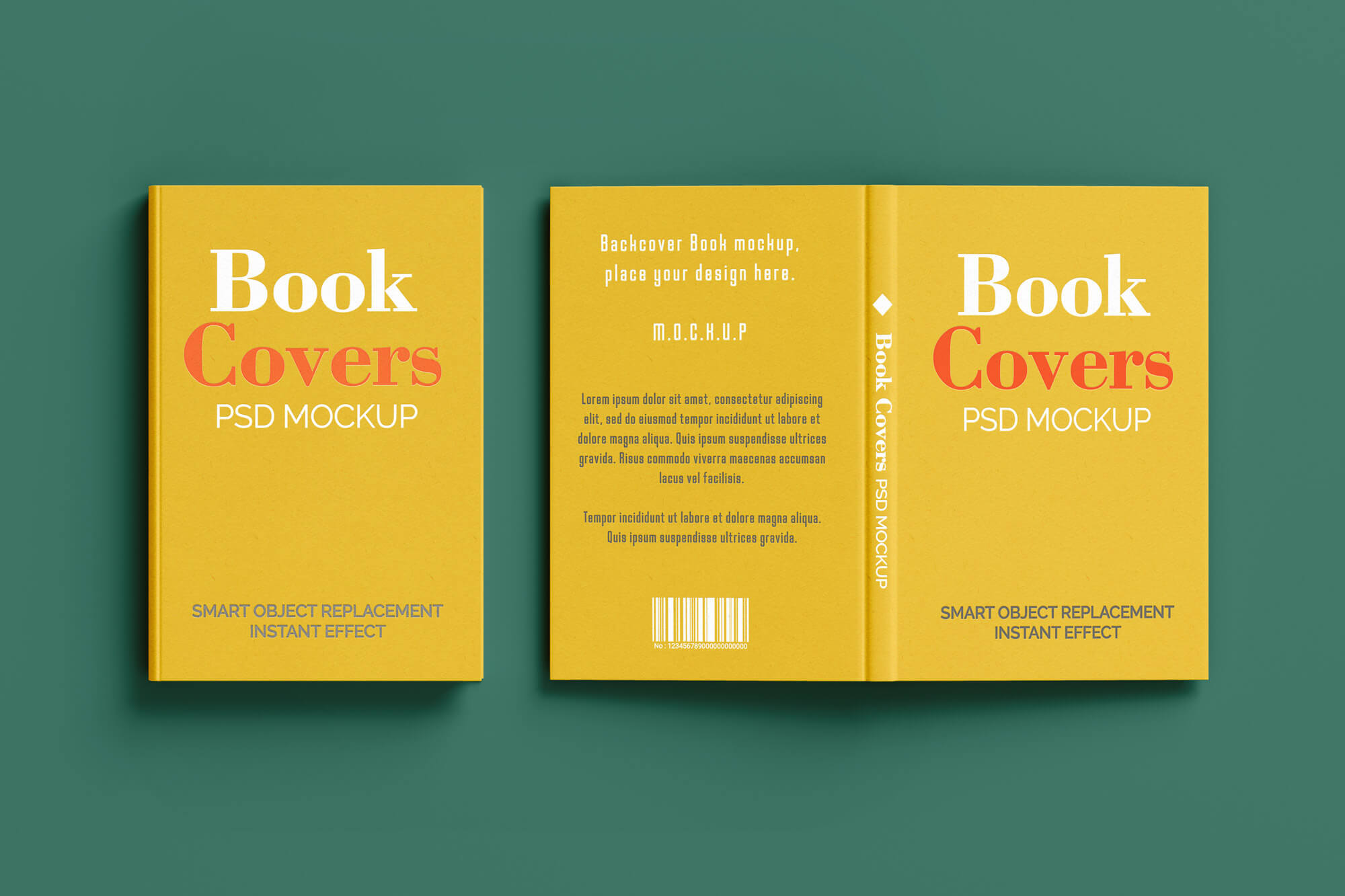 Free Front  Back Book Mockup