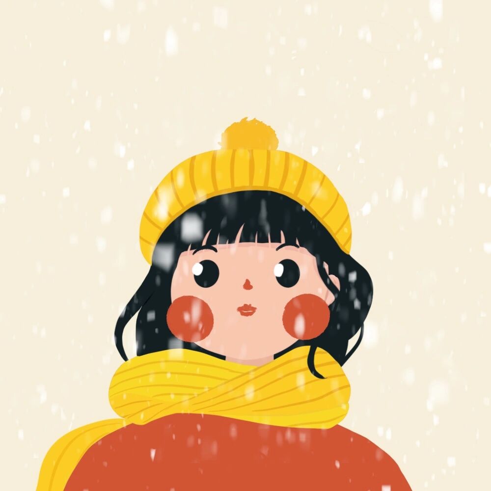 【插画头像】冬日女孩