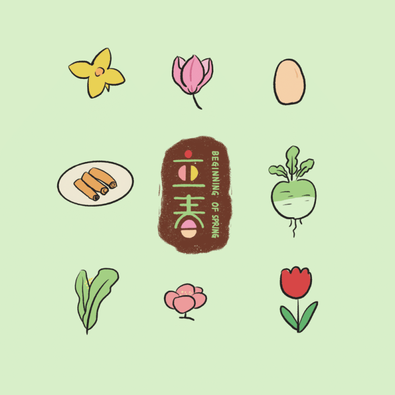 适合手账的二十四节气简笔画