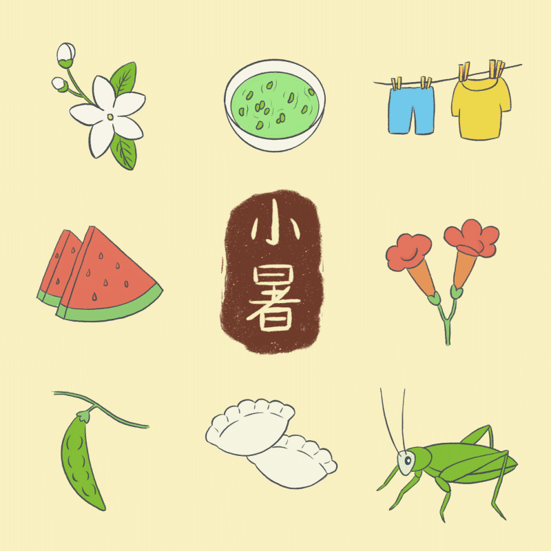 适合手账的二十四节气简笔画