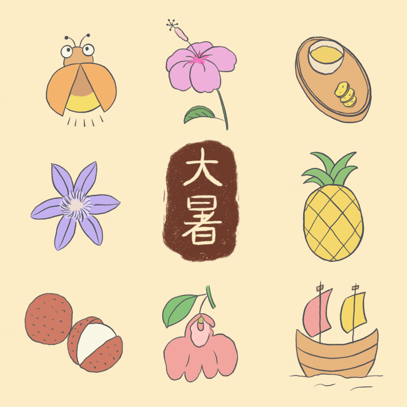 适合手账的二十四节气简笔画