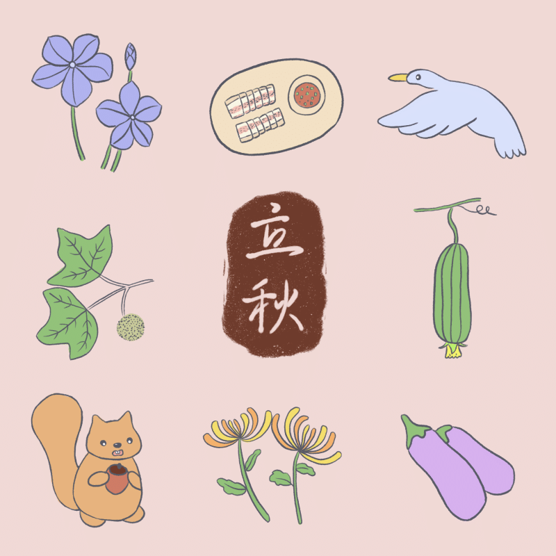 适合手账的二十四节气简笔画