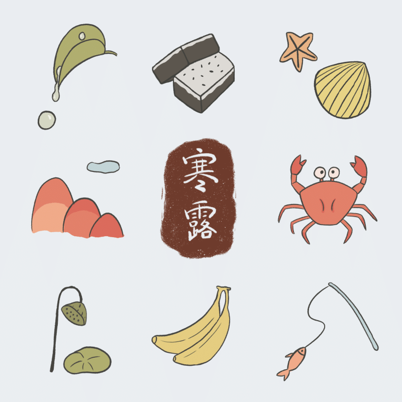 适合手账的二十四节气简笔画——寒露