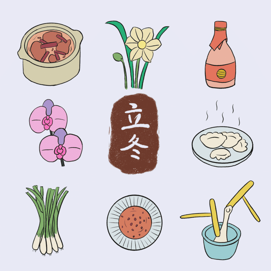 适合手账的二十四节气简笔画——立冬