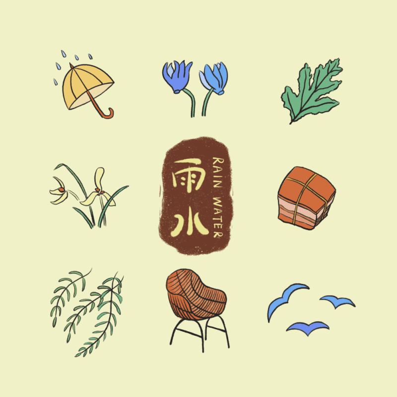 适合手账的二十四节气简笔画