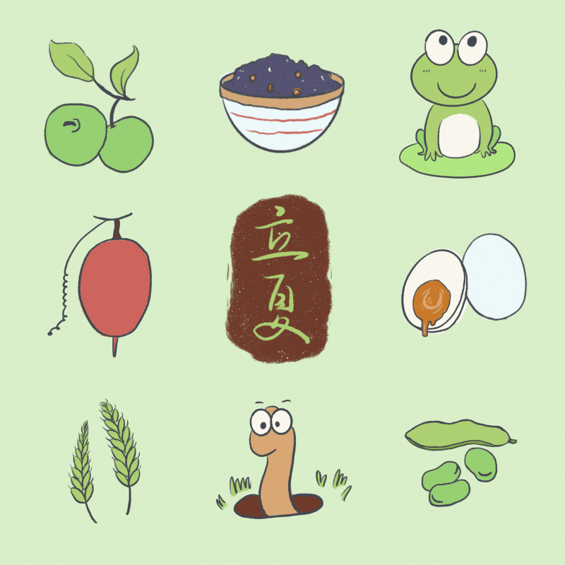 适合手账的二十四节气简笔画