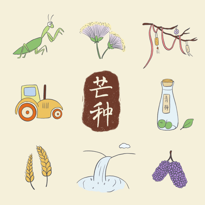 适合手账的二十四节气简笔画